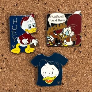 Disney Huey and Scrooge McDuck Pin Trio